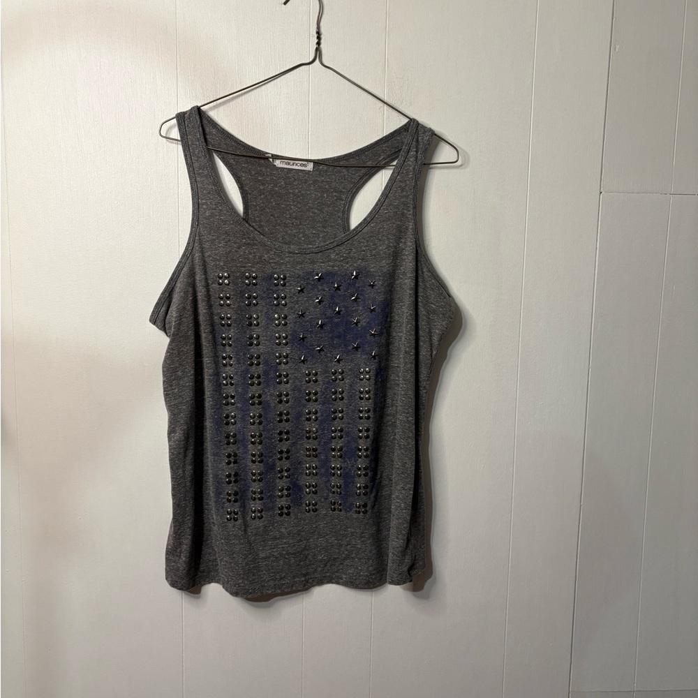 Maurices Charcoal Studded Tank Top